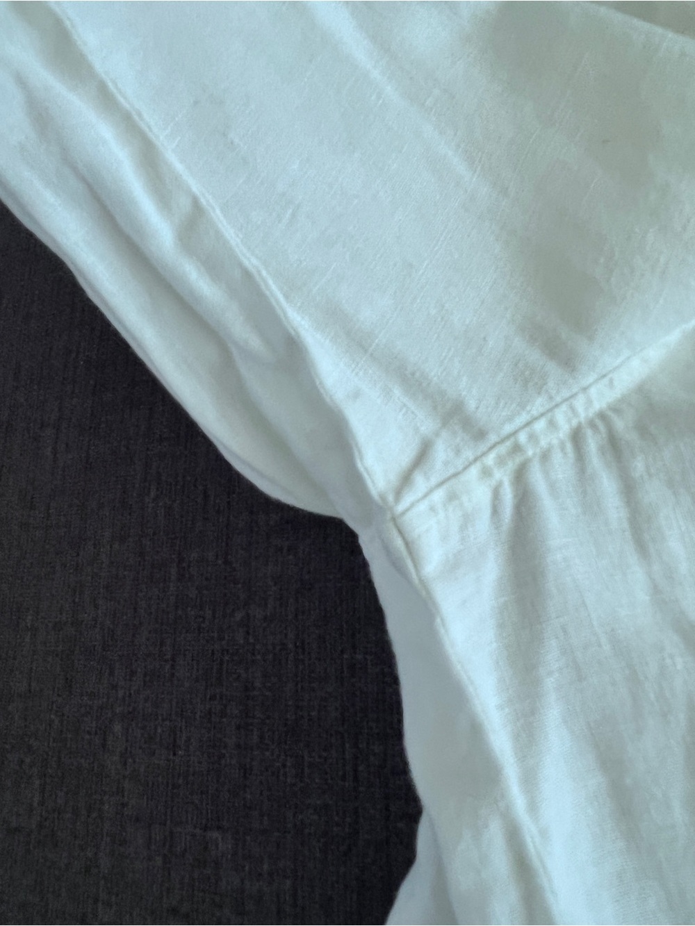 Lightweight White Linen Button-Front Women's Top Coastal Minimalist - Picture 8 of 12